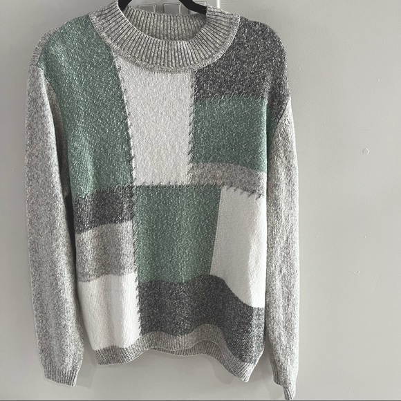 Alfred Dunner Sweaters - Sweater Contrasting color blocks Alfred Dunner's cozy chenille sweater size XL